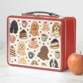 Cockapoo Patroon Lunchbox Cute Hond Cadeau (In situ)