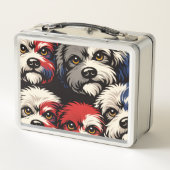 Cockapoo Patroon Lunchbox – Cute Honden Design (Achterkant)