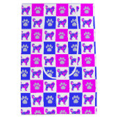 Cockapoo & Paw Crazy Hot Pink & Blue Medium Cadeauzakje (Achterkant)