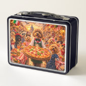Cockapoo Pizza Lunchbox Funny Dog Design (Achterkant)