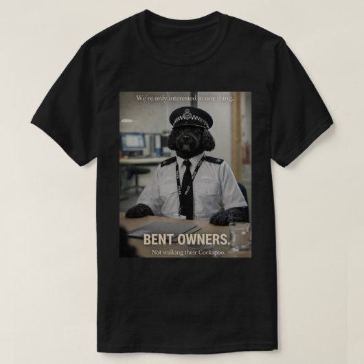 Cockapoo Politie T-shirt | Grappig Hondenuitlaat C (Design voorkant)