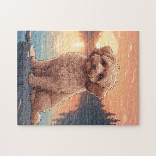 Cockapoo Poodle dog Legpuzzel (Horizontaal)