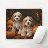 Cockapoo Pup Autumn Delight Pompoen  Muismat (Met muis)