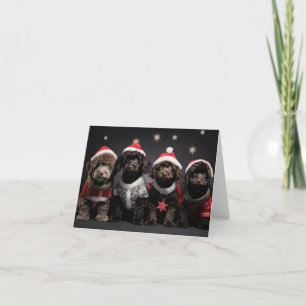 Cockapoo Puppies Kerst Kaart