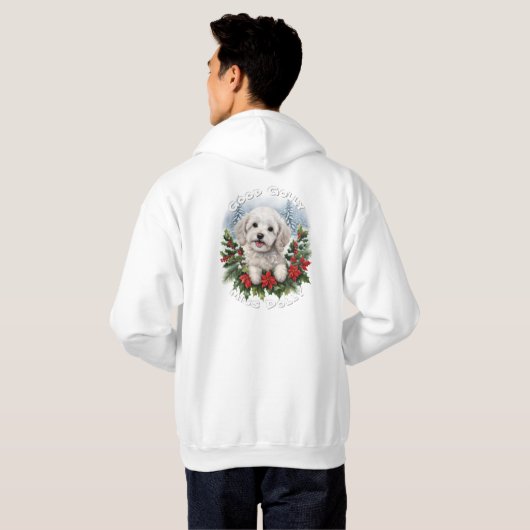 Cockapoo Puppy Christmas Hoodie (Achterkant volledig)