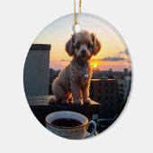 Cockapoo puppy enjoying coffee | Morning Joy with  Keramisch Ornament (Links)