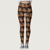 Cockapoo Puppy Herfst Delight Pompoen Leggings (Voorkant)