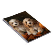 Cockapoo Puppy Herfst Delight Pompoen Notitieboek (Rechterzijde)