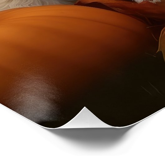 Cockapoo Puppy Herfst Delight Pompoen Perfect Poster (Hoek)