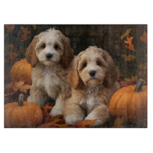 Cockapoo Puppy Herfst Delight Pompoen Snijplank