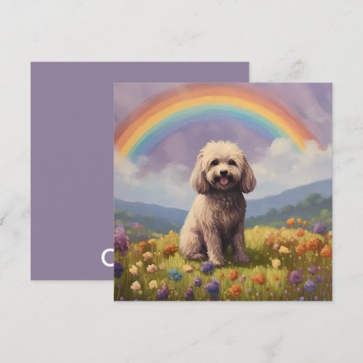 Cockapoo Rainbow Bridge Memorial aangepaste honden (Voorkant / Achterkant)