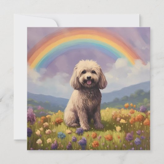 Cockapoo Rainbow Bridge Memorial aangepaste honden (Voorkant)