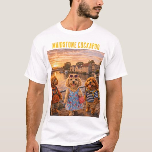 Cockapoo River T-shirt Kent Cadeau (Voorkant)