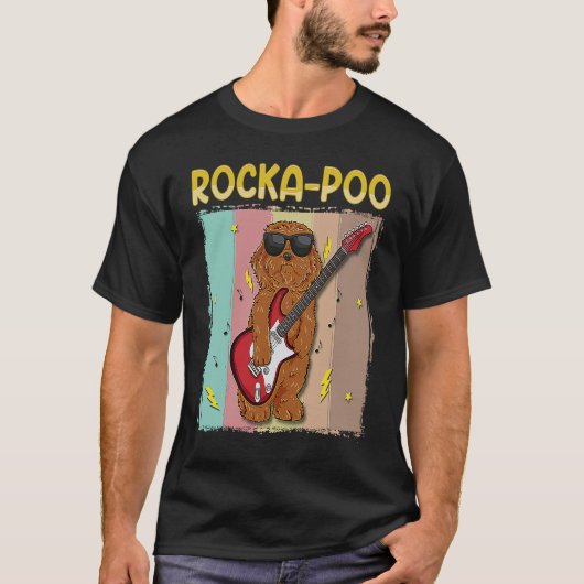 Cockapoo Rockstar Rocka Poo Dog  Blues Master T-shirt (Voorkant)