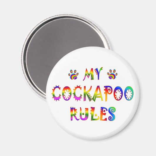 Cockapoo Rules Fun Magneet (Voorkant / Achterkant)