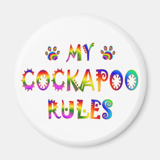 Cockapoo Rules Fun Magneet (Voorkant)