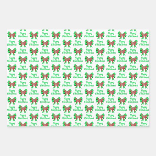 Cockapoo Schattigee kersthond & strik Inpakpapier Vel (Voorkant 3)