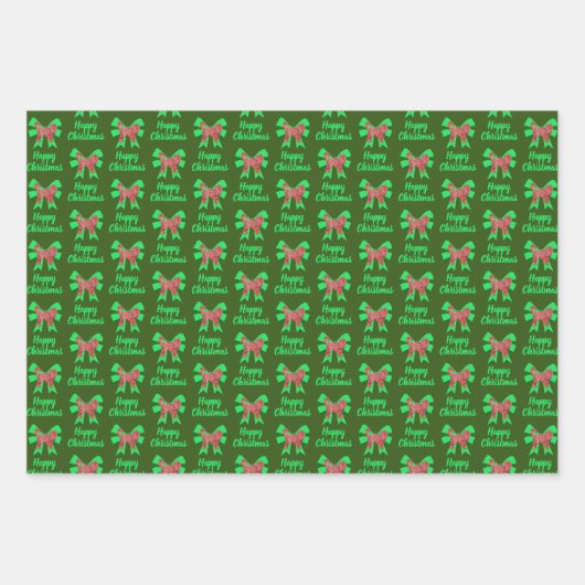 Cockapoo Schattigee kersthond & strik Inpakpapier Vel (Voorkant 2)