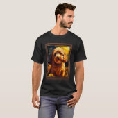 Cockapoo Schilderen Zonnebloem Moeder Vrouwen Flor T-shirt (Voorkant volledig)