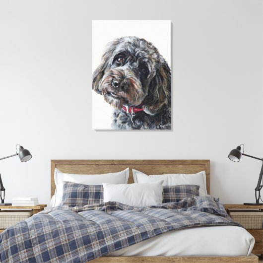 Cockapoo schilderij canvas afdruk (Insitu (Slaapkamer))