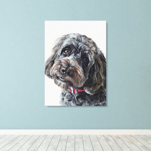 Cockapoo schilderij canvas afdruk (Insitu (Houten vloer))