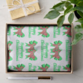 Cockapoo Silhouette Red Christmas Dog & Bow White Tissuepapier (Geschenk)