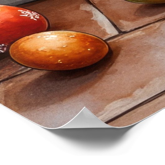 Cockapoo Sitting by Fireplace with Christmas Light Poster (Hoek)