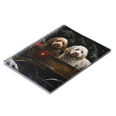 Cockapoo Sneeuw slee Christmas decoratie Notitieboek (Linkerzijde)