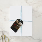 Cockapoo Sneeuw slee Kerst decoratie Cadeaulabel (Met Touw)