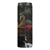 Cockapoo Sneeuw slee Kerstmis decoratie     Thermosbeker (Achterkant)