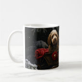 Cockapoo Snowy Sleigh Kerst Decor Koffiemok (Links)
