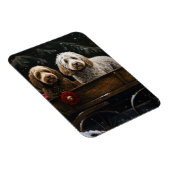 Cockapoo Snowy Sleigh Kerst Decor Magneet (Rechterzijde)