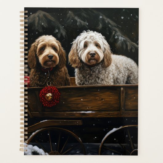Cockapoo Snowy Sleigh Kerst Decor Planner (Voorkant)