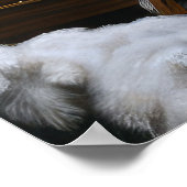 Cockapoo Snowy Sleigh Kerst Decor Poster (Hoek)