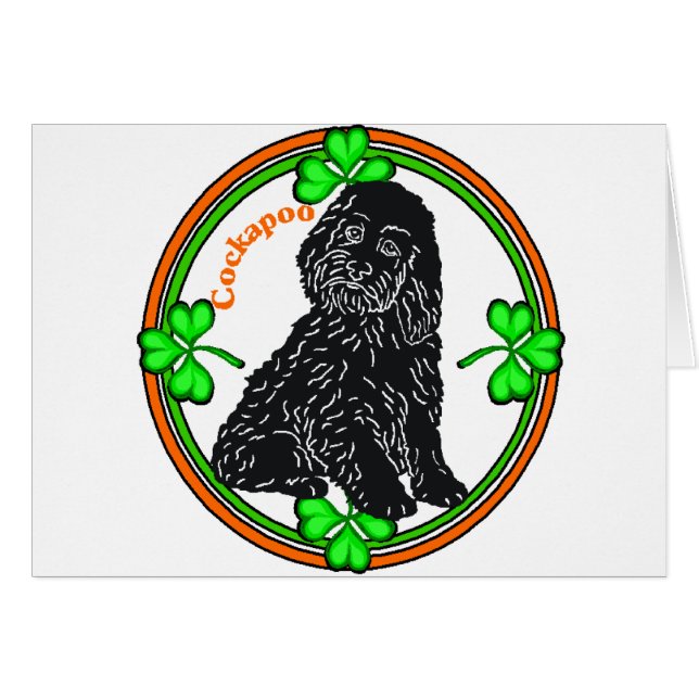 Cockapoo St Patrick's Day (Voorkant Horizontaal)