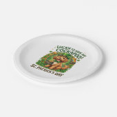 Cockapoo St. Patrick's Day GeluksHond Pot met Goud Papieren Bordje (Gekanteld)
