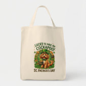Cockapoo St. Patrick's Day GeluksHond Pot met Goud Tote Bag (Voorkant)