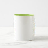 Cockapoo St. Patrick's Day GeluksHond Pot met Goud Tweekleurige Koffiemok (Center)