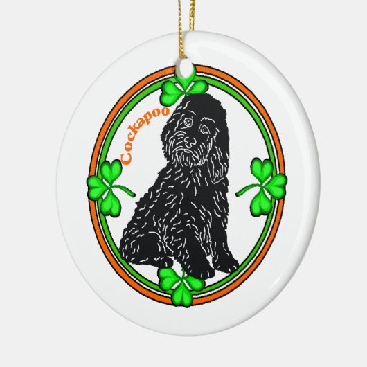 Cockapoo St Patrick's Day Keramisch Ornament (Links)