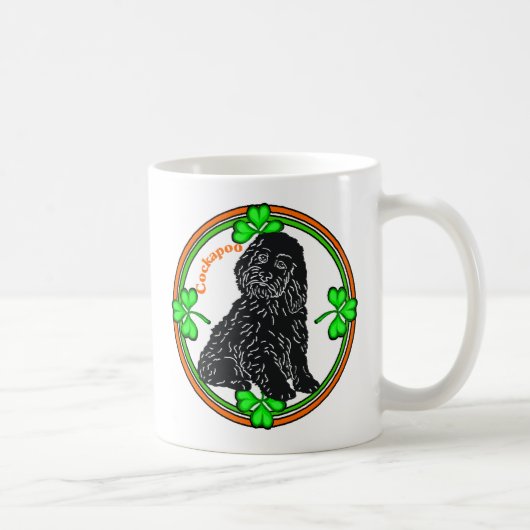 Cockapoo St Patrick's Day Koffiemok (Rechts)