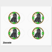 Cockapoo St Patrick's Day Ovale Sticker (Vel)