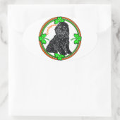 Cockapoo St Patrick's Day Ovale Sticker (Tas)