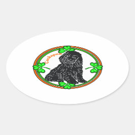 Cockapoo St Patrick's Day Ovale Sticker