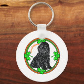 Cockapoo St Patrick's Day Sleutelhanger (Voorkant)