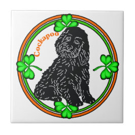 Cockapoo St Patrick's Day Tegeltje