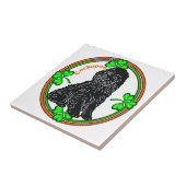 Cockapoo St Patrick's Day Tegeltje (Zijkant)