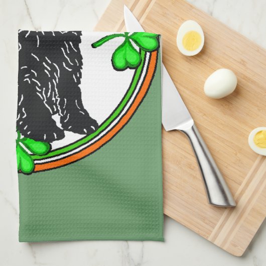 Cockapoo St Patrick's Day Theedoek (Quarter Fold)