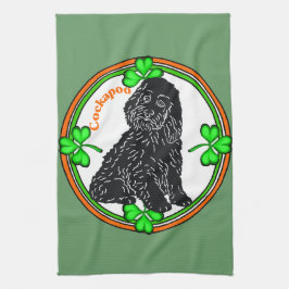 Cockapoo St Patrick's Day Theedoek