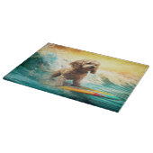 Cockapoo strand surfen schilderij  snijplank (Hoek)