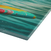 Cockapoo strand surfen schilderij  snijplank (Hoek)